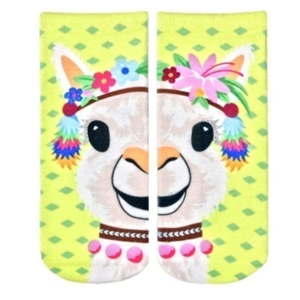 LIVING ROYAL Party Llama Glitter Ankle Sock OSFM